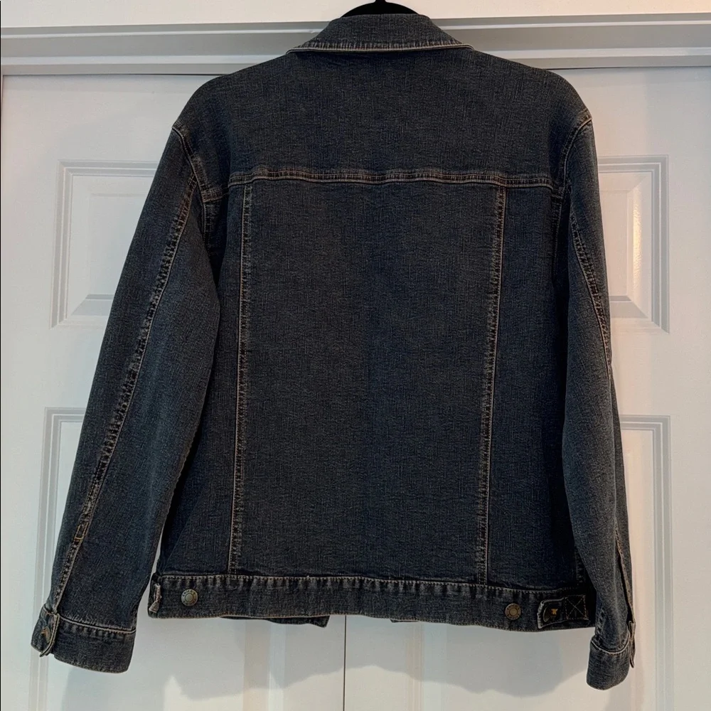 Chico's Women's Dark Indigo Denim Jacket - Picture 3 of 3